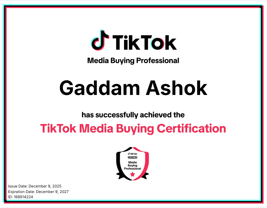 tiktok media buying certificate 2